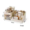Transparent Drawer Style Makeup Box Dormitory Organizer Plastic Cosmetics Skincare Dressing Table Desktop Storage Box 5