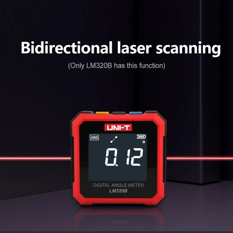 UNI-T LM320A LM320B Electronic Angle Meter Digital Protractor Magnetic Inclinometer Angle Tester Bevel Box Backlight 4