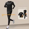 Men's Autumn-Winter Quick-Dry Thermal Track Set - High-Stretch Fleece-Lined Running, Cycling ，Fitness，Motorbike，Skiing Wear 4