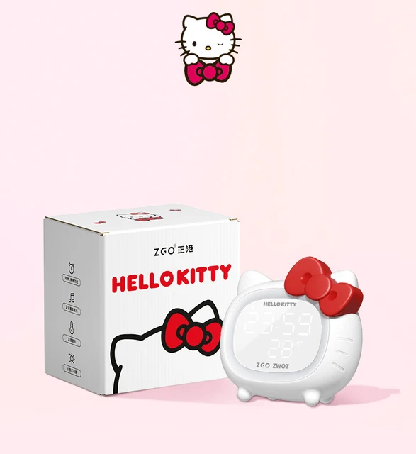 Original Sanrio Hellokitty Smart Alarm Clock Bluetooth Mobile Phone Control Smart Alarm Clock + Bluetooth Speaker + Bedside Lamp