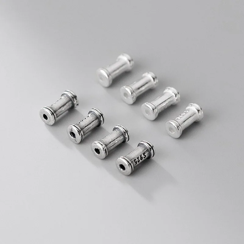 

Короткие бусины из серебра 925 пробы, 2 шт./лот, 6 мм