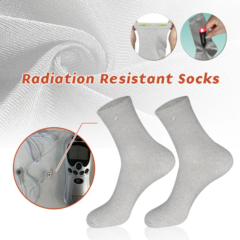 

Silver Fiber Anti-Radiation Socks Unisex Health Protection Sock Conductive Anti-Static Emf Electromagnetic Wave Shielding Socks