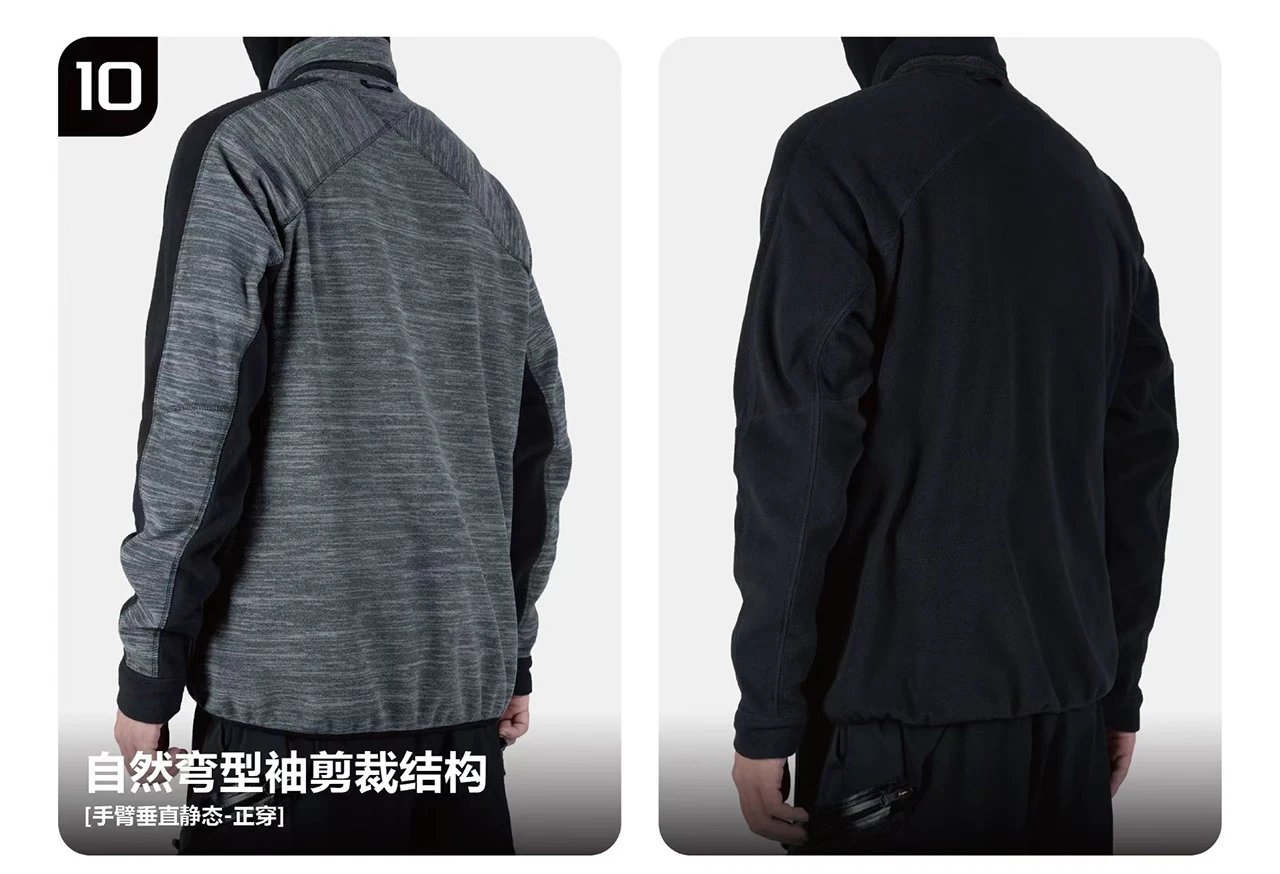 Reindee Lusion 25aw Two-side PolartecThermalPro fleece inner jacket stand collar x-shape cut back techwear gorpcore