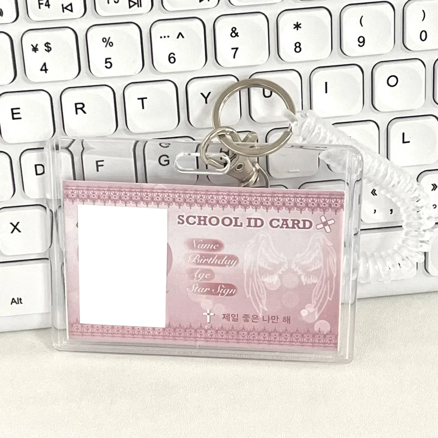 School Card Access Card Holder Acrylic Transparent Protective Sleeve ID Bus Meal Worker ID Holder 1Style