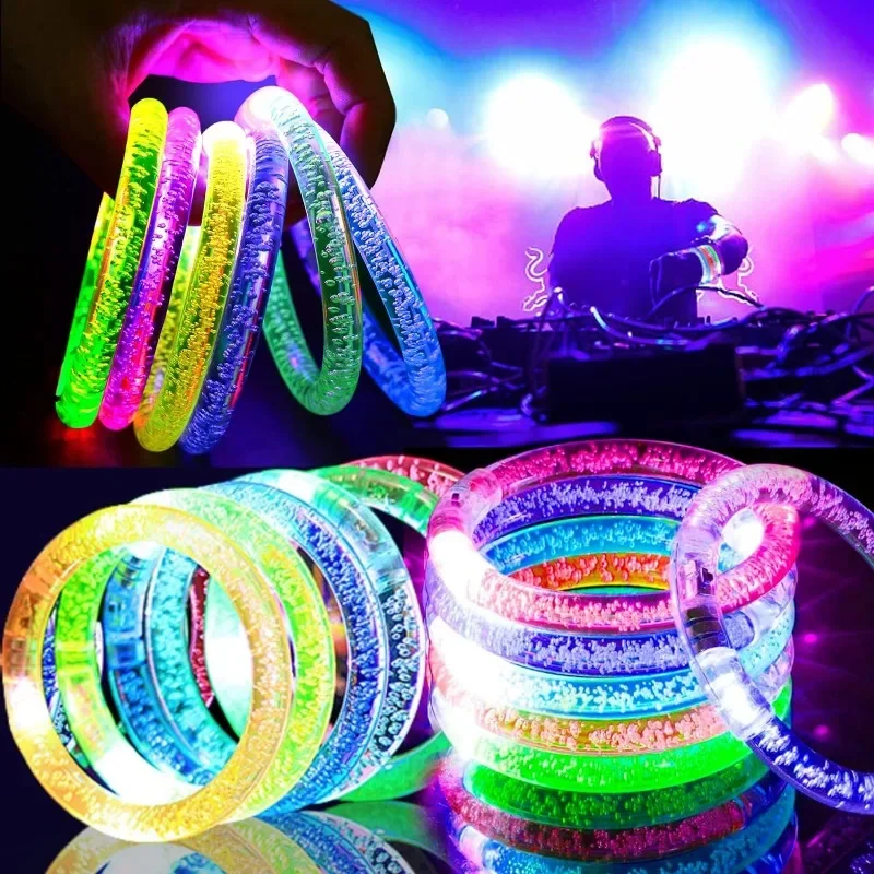 Leuchtstab-Armband, Partyzubehör für Kinder und Erwachsene, leuchtet im Dunkeln, LED-Armband, leuchtende Partygeschenke für Konzert- und Urlaubsparty – Detail 5