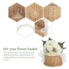 Pearl Princess Woven Flower Basket Rattan Storage Basket Flower Girl Hand Basket Handmade Flower Basket For Home Wedding Decor 3