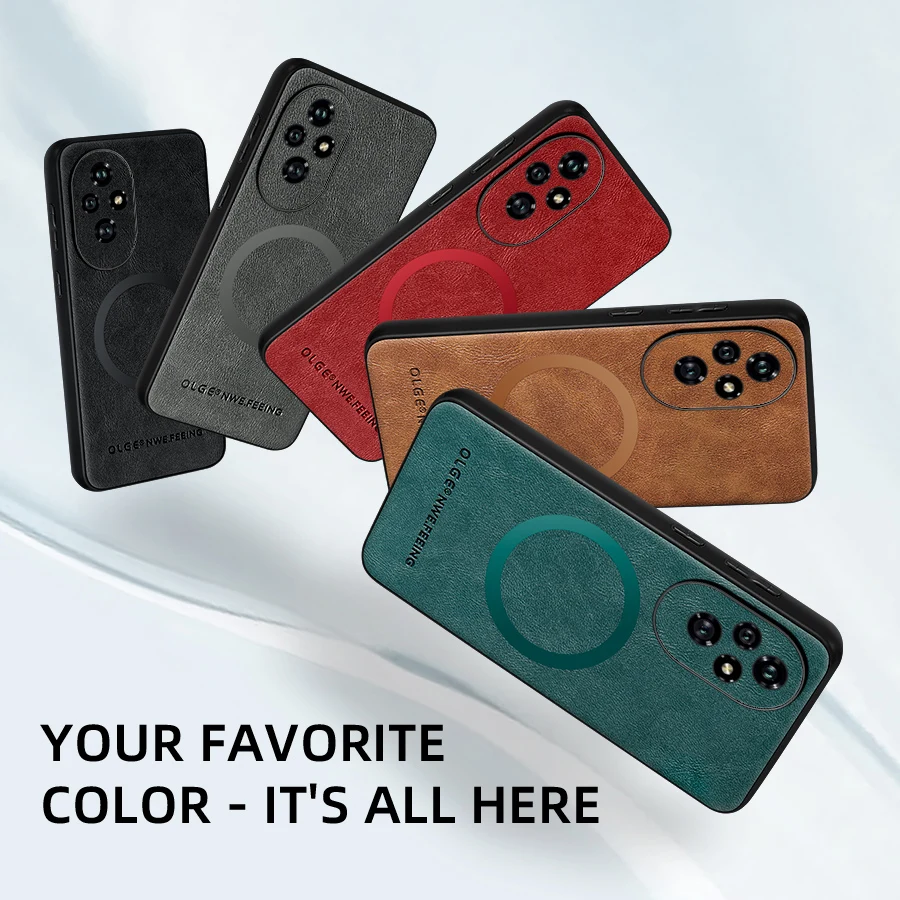 Magnetic Faux Leather Phone Case with Enhanced Protection