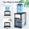Ice Maker Machine  , 3 in 1 Portable Ice Maker with Hot/Cold Water Dispenser, 12 Cubes in 7 Mins Stainless Steel Nu 5