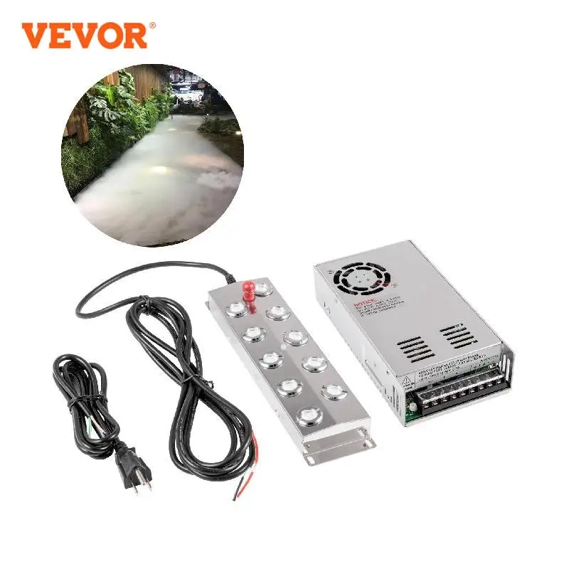 VEVOR10HeadUltrasonicMistMakerFoggerwTransformerAccessories