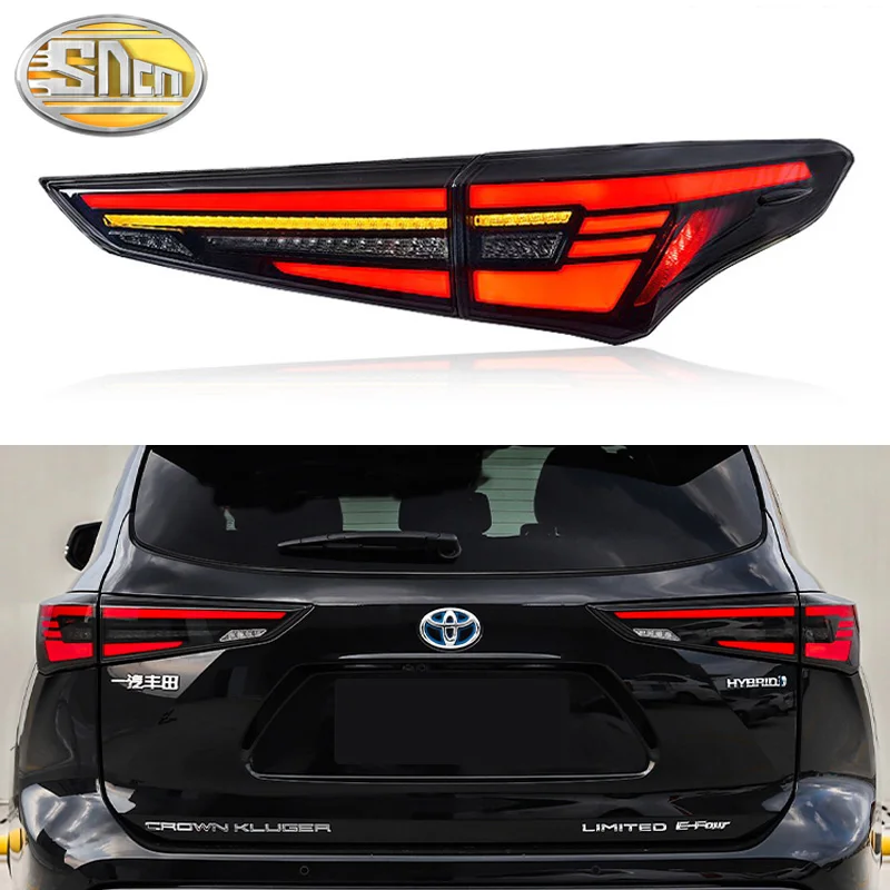 

Car LED Taillight Tail Light For Toyota Highlander 2020 - 2022 Rear Running Light + Brake + Reverse Lamp + Dynamic Turn Signal