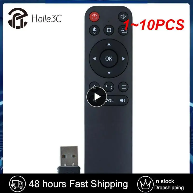 

1~10PCS Black Featured Tv Box Remote Control Abs Smart Tv Remote Control Durable Toy Machinery Consumer Electronics 2.4g