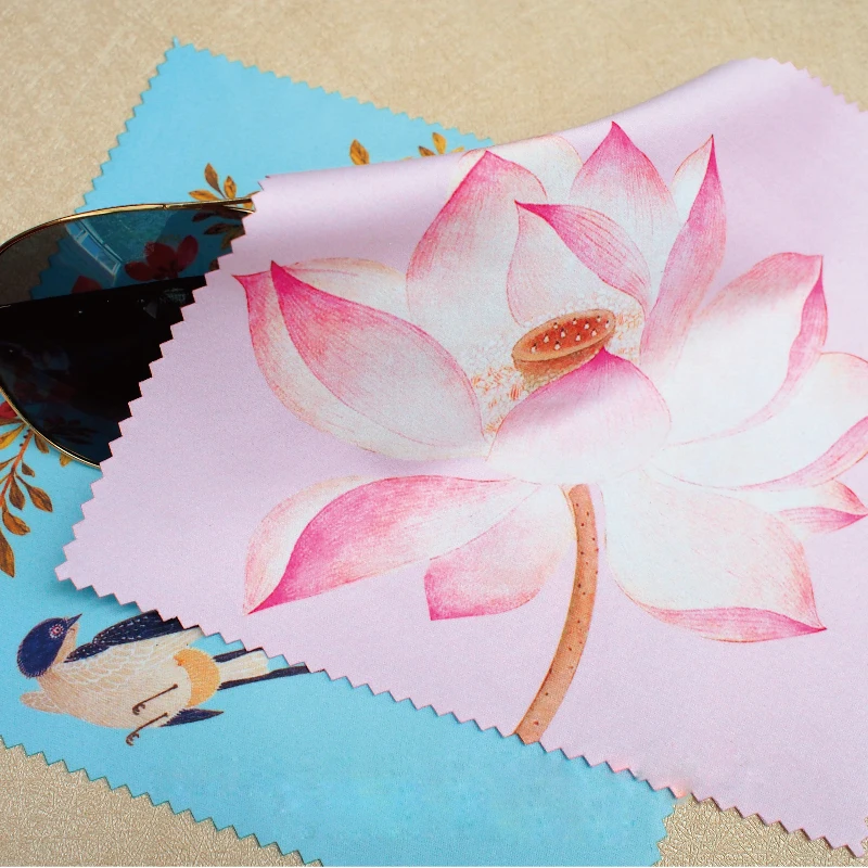5 pcs/lot High quality Flamingo Glasses Cleaner 175*145mm Microfiber Glasses Cleaning Cloth For Lens Phone Screen Cleaning Wipes 6