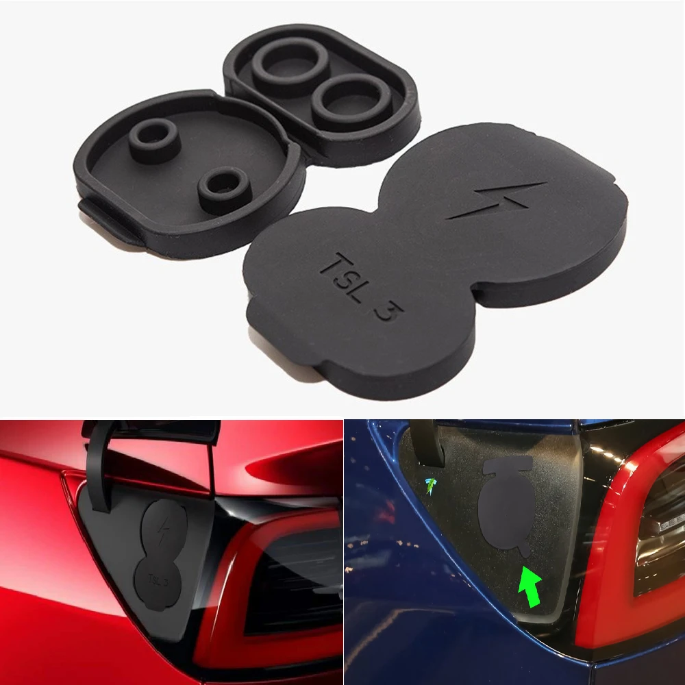 2022 New For Model 3 /y Europe Plug Us Plug Car Accessories Charging Port Silicone Waterproof Dustproof Protective Cover - Automotive Stickers - AliExpress