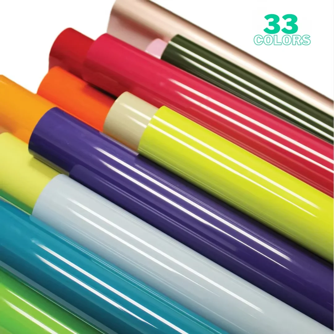 HTV Vinyl Rolls Heat Transfer Vinyl Iron on for Cricut & Cameo Easy to Cut & Weed Black HTV for Shirts