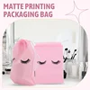 A15F-50 Pieces Eyelash Aftercare Bags Plastic Makeup Bags Toiletry Makeup Pouch Cosmetic Travel With Drawstring 2