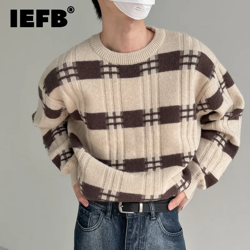 Autumn Sweater For Men Knitted Round Neck Sweater Korean Style