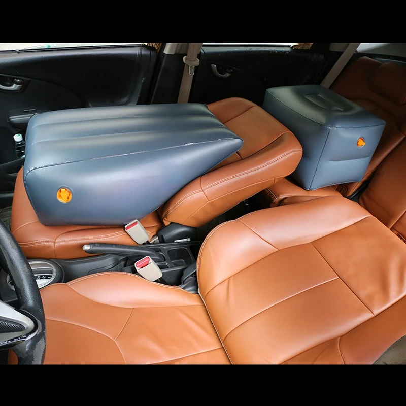 Car Inflatable Mattress Gap Pad Travel Bed Flat Front Seat PVC Slope Pad Air Mattress Bed Inflatable Couch Car Sleeping