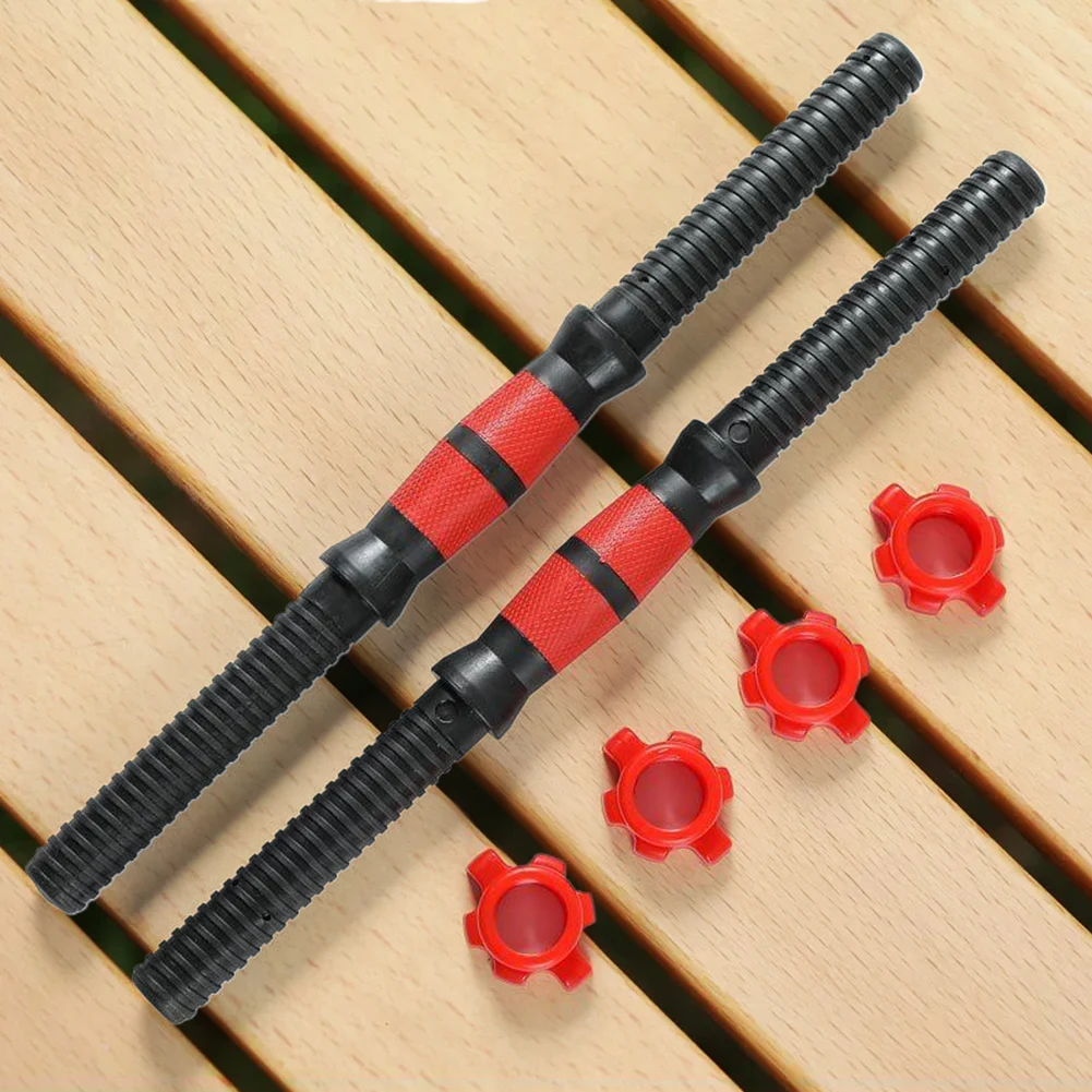 2PCS 35/40cm Dumbbell Bar Dumbbell Handle With Non-Slip Grip Universal Barbell Bar For Strength Training Large Fitness Equipment