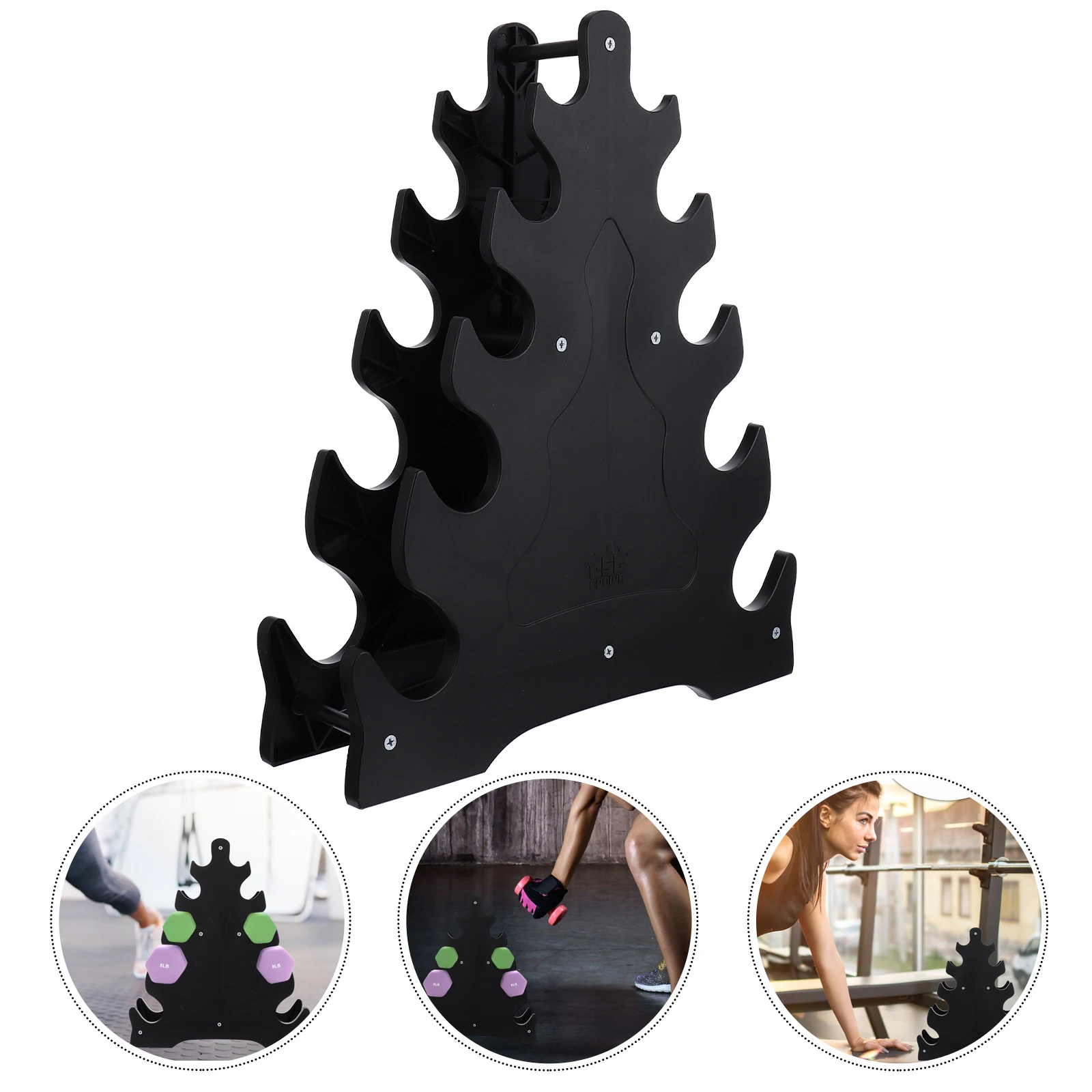 Dumbbell Rack Kettlebell Rack Dumbbell Shelf Fitness Fixing Triangle Shaped Stand Dumbbell Storage Bracket Rack Holder Stand Gym Accessories