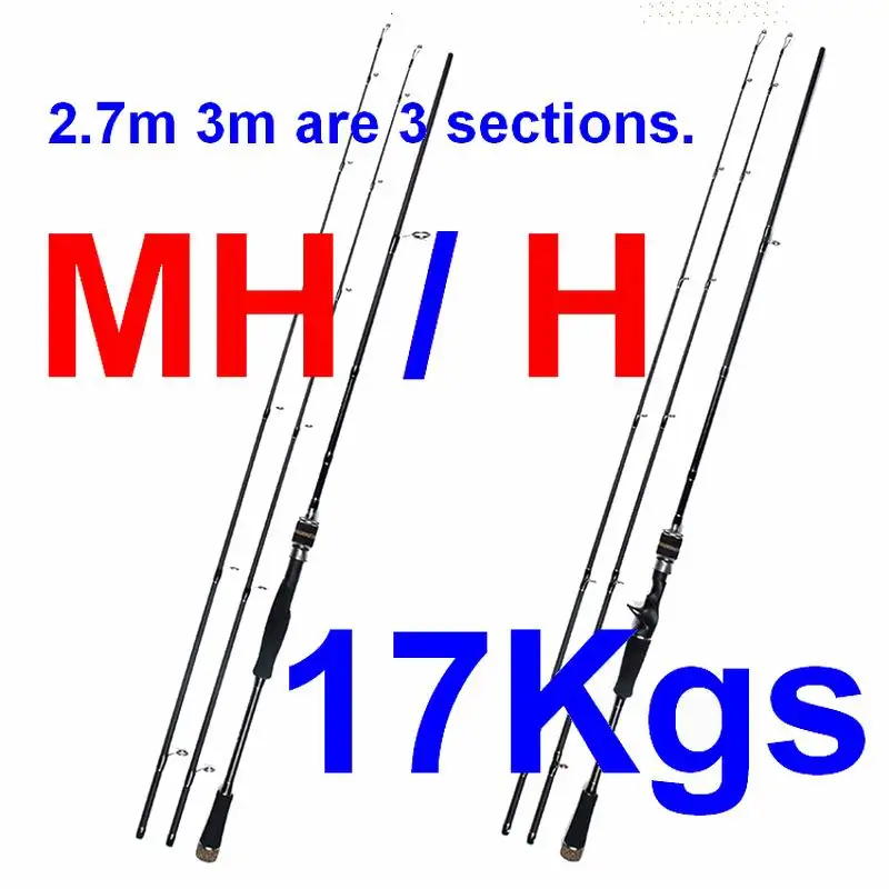 ZZ27017KgsSnakeheadSpinningFishingRodCarbonfiber2.1m2.4m2Sections2.7m3m3.0m3SectionswithMHH2Tips-AliExpress18