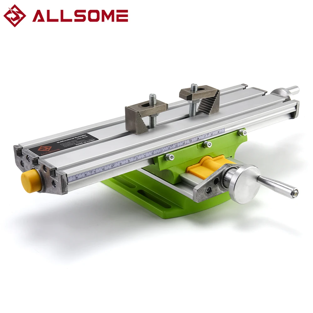 ALLSOME MINIQ BG6330 Mini Precision Milling Machine Worktable Multifunction Drill Vise Fixture Working Table HT2829 itech multifunction preheating station 18x10cm double digital display heating table temperature control pcb bga heating platform