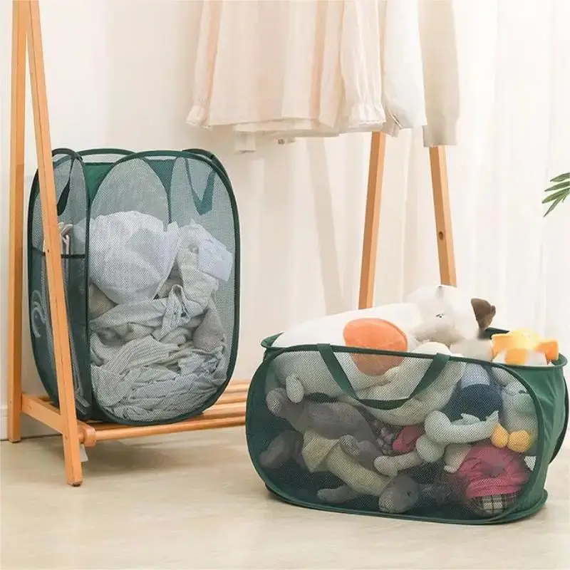 1pc Handy Laundry Hamper Foldable Lightweight Basket For Washing Clothing Storage