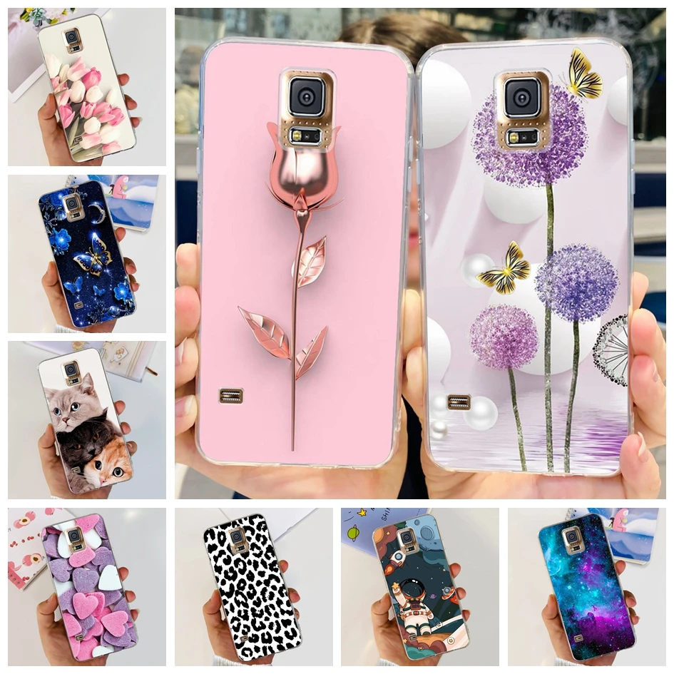 Per Samsung Galaxy S5 Custodia I9600 Cover Fashion Dandelion Flower Custodie Morbide Trasparenti Per Samsung S5 Neo S 5 G900F Fundas
