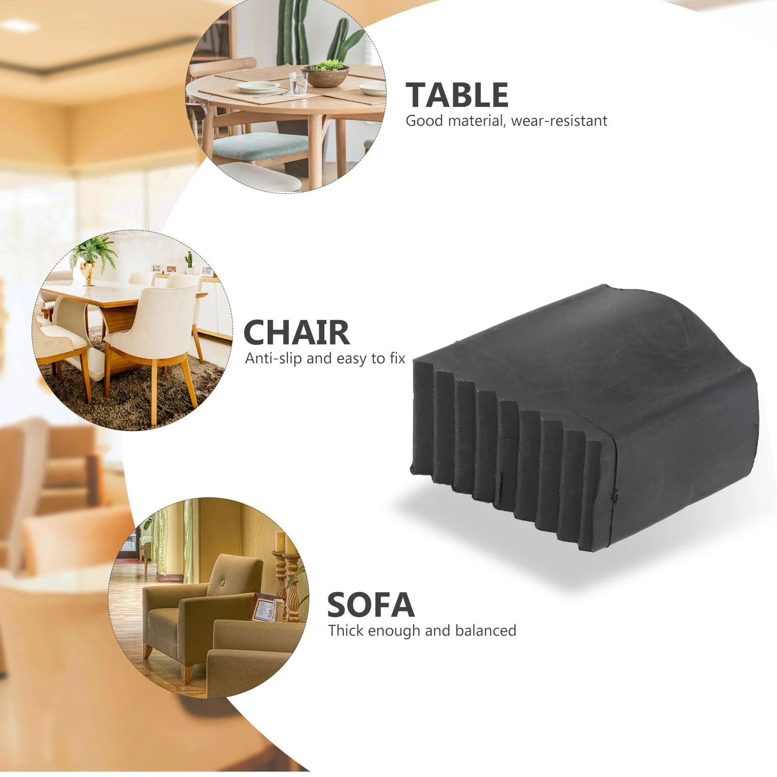 Household Ladder Non-slip Pads Garland Decor Ladder Accessories Black