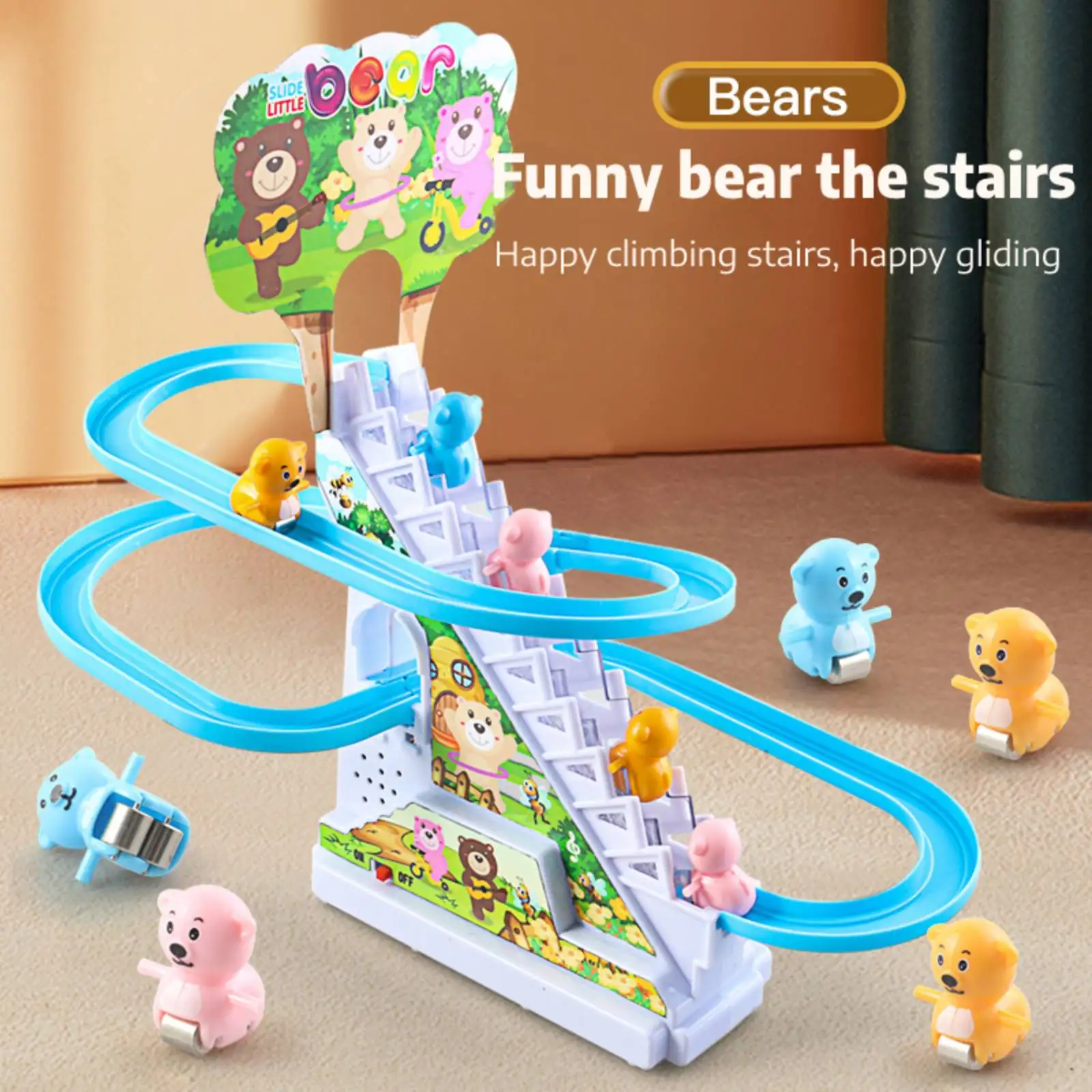 Electronic Climb Stair Toy Accs Durable Slide Stair Toy Spare Part Electric Track Game Part for Indoor Outdoor Kid Children 2