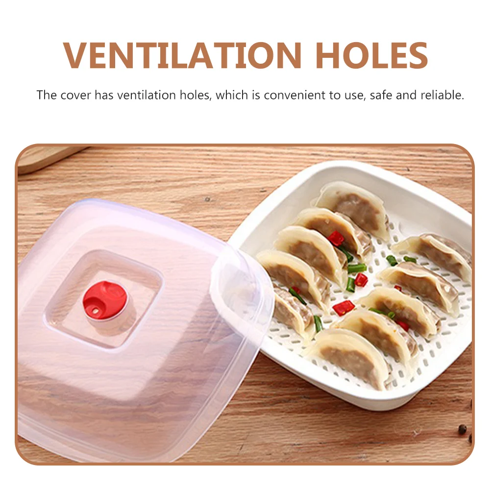 Microwave Steamer Plastic Food Dumpling Dumplings Steamed Container Versatile Steaming Plate Fish Dish Holder Professional for