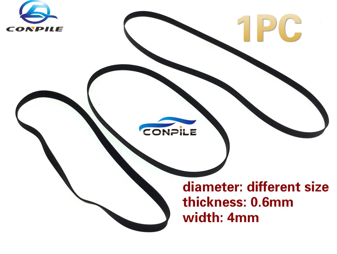 

1pc 4mm width transmission rubber drive belt for walkman repeater cassette deck counter audio tape recorder turntable