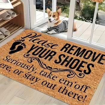 Please Take Off Shoes Anti-Slip Door Mat 1