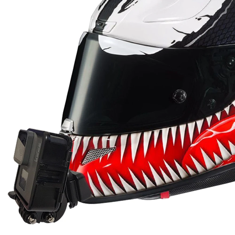 TUYU Customized HJC-Rpha 11 CNC Aluminium Helmet Chin Mount for GoPro 10 Insta360 X2 R DJI Motorcycle Camera Helmets Accessories 4