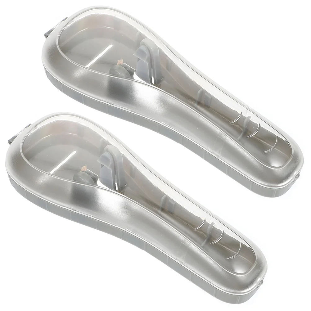 

2 Pcs Razor Storage Box Safety Case Manual Holder Portable Universal Protector Travel