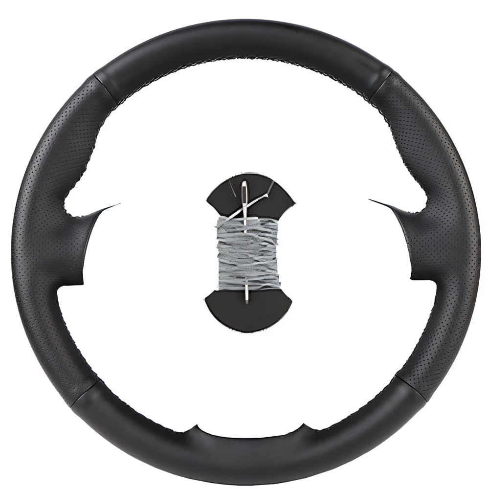 Housse Volant Cuir Antidérapant - Pour Peugeot 207 (2006-2014), Expert, Partner, Fiat Scudo - Diam. 37-38 Cm - Installation Facile