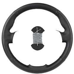 Luxurious Artificial Leather Steering Wheel Cover (Grey)