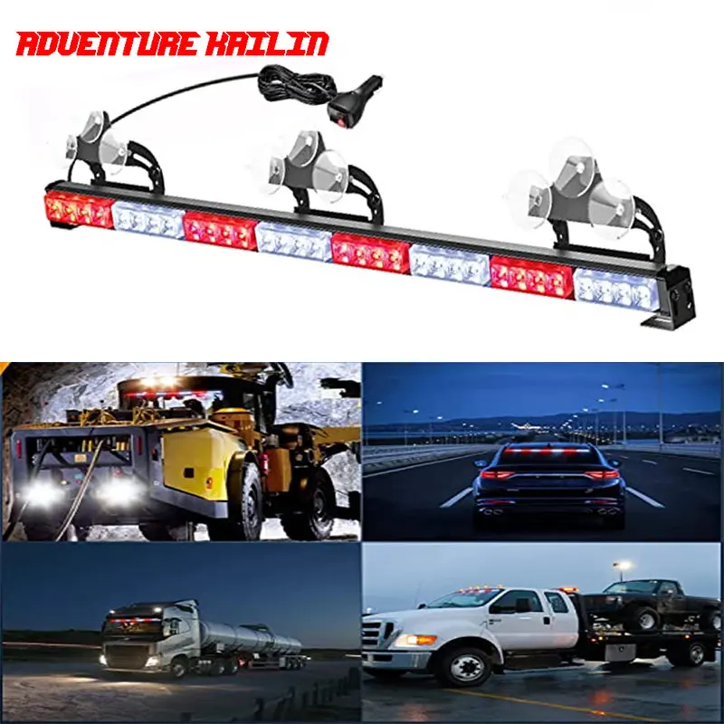 

Emergency Strobe Light Bar 35Inch 32LED 21 Flash Patterns Directional Safety Warning Lights
