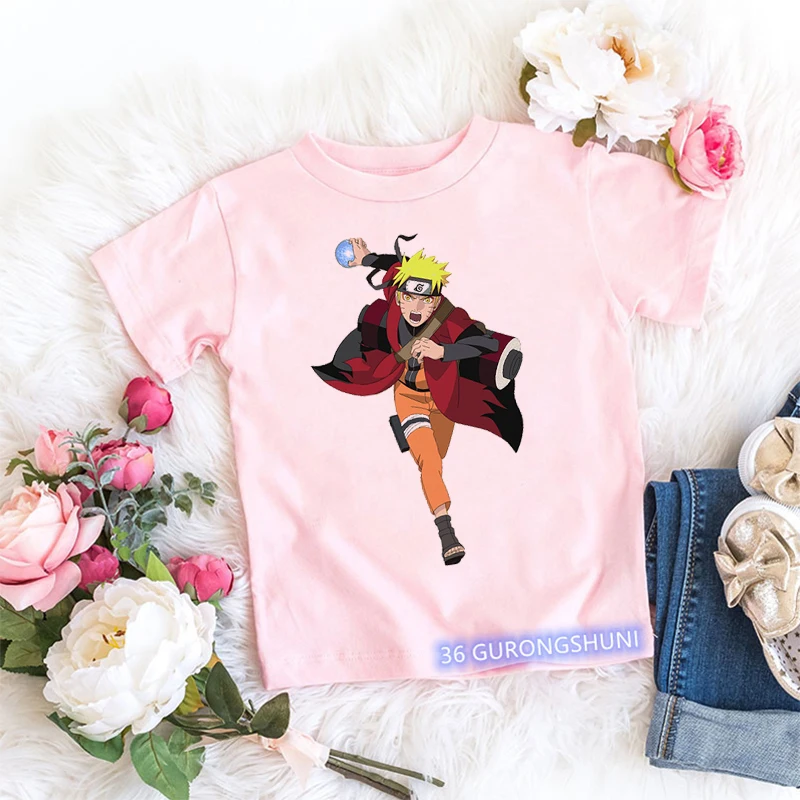 2022 engraçado Sakura Boruto наруто Camiseta Kaawaii Anime Roupas Ninja Dos  Desenhos Animados Imprimir Pouco T-shirt das Meninas do Menino Roupa Dos  Miúdos Rosa Topo