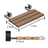 Wall Mounted Fold Seat Teak Shower Seat Floating Fold Down In Shower Bench Fold Up Bathroom Stool Seating Chair Medical Seat 6