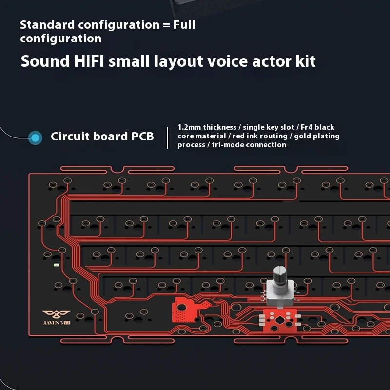 Raven50 v2 기계식 키보드 베어본 키트 핫 스와퍼블 FR4 PCB 플레이트 포론 폼 필링 HHBK WKL 6.25u/7u 스페이스바 포함