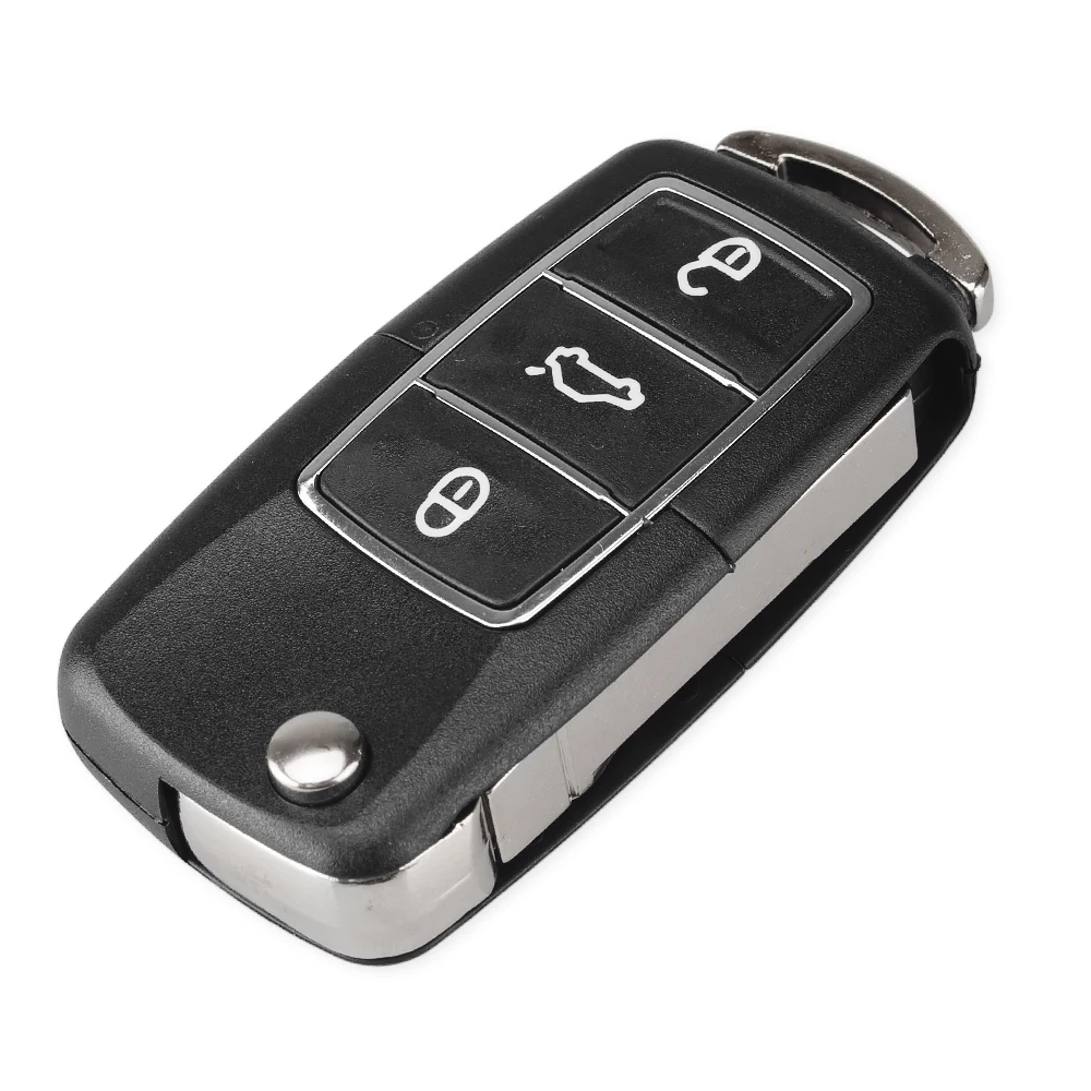 Car Key Shell 3 Buttons Flip Shell for VW Volkswagen Golf Bora Polo Passat Toledo SEAT Leon Skoda Octavia Case