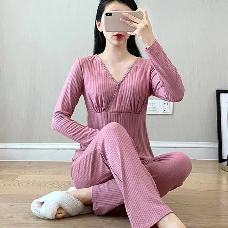 Maternity Nursing Sleepwear Breastfeeding Nightwear for Pregnant Women Pregnancy Breast Feeding Pajamas Suits Maternity Clothes