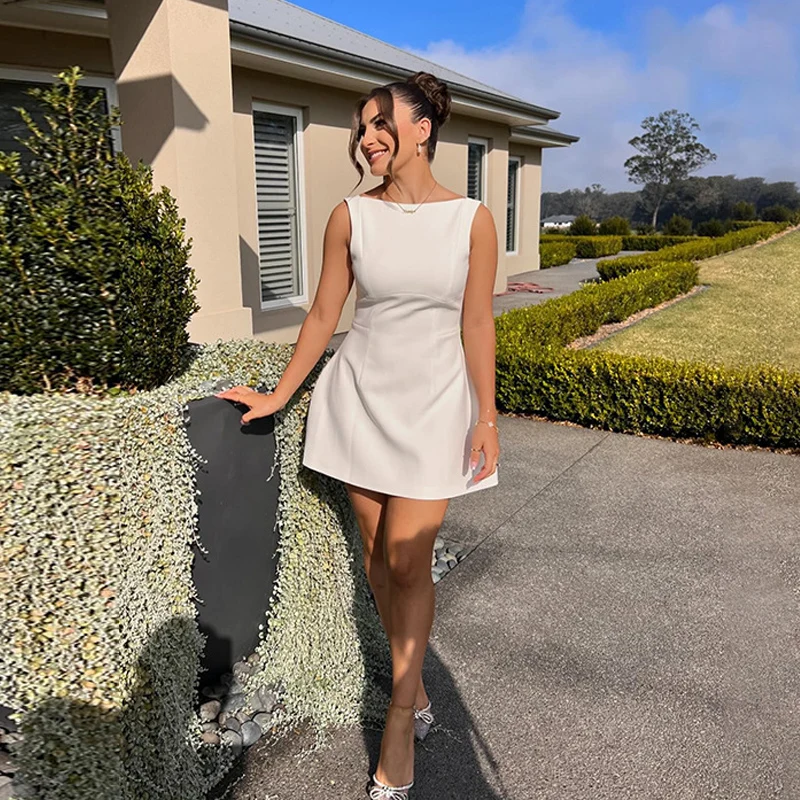 Abito Donna Estivo A Maniche Lunghe - Corto, Stile Skater, In Poliammide Ed Elastan, Per Tempo Libero