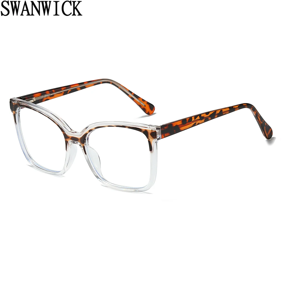 Swanwick clear lens cat eye glasses tr90 blue light female fashion eyeglasses women's black
