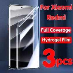 3-Pack Full Cover Hydrogel Film Screen Protector for HD Hydrogel (Redmi Note 12 Pro)