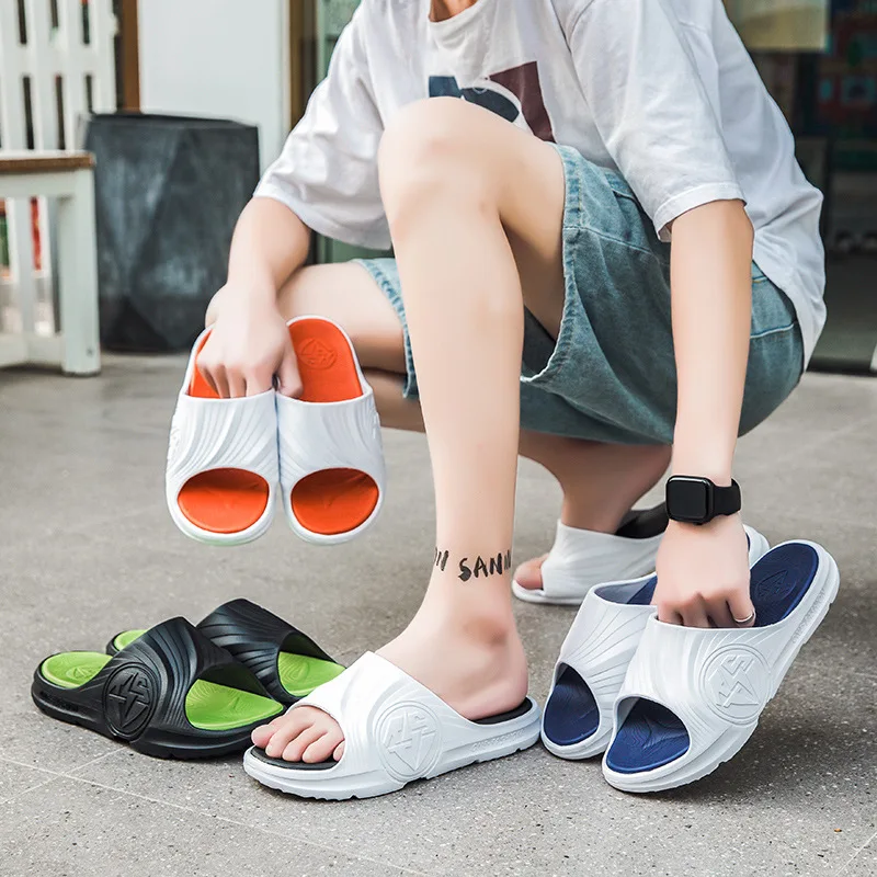 

Slipper Summer New Men's Slippers Indoor Home Beach Outdoor Slides Ladies Solid Slipers Platform Mules Shoes Woman Flats Zapatos