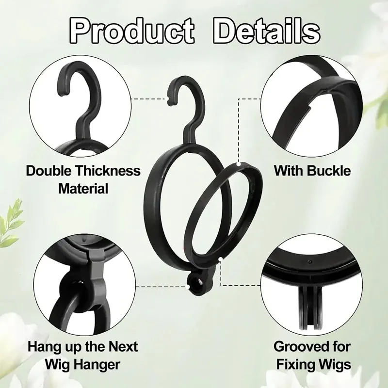 1Pcs Hangering Wig Hanger Stand For Multiple Wigs Portable Hanging Wig Stands Used For Wigs Hat Display Styling Display Tools