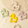 1PCS Baby Teether Toys Cartoon Duck Silicone Teether For Baby BPA Free Teething Chewing Toys Soft Teether Baby Accessories 1