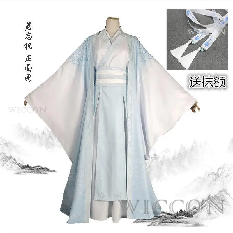 Lan Wangji Cosplay Costumes Mo Dao Zu Shi Original LanZhan Ancient Costume Wig Grandmaster of Demonic Cultivation Costume Unises images - 6