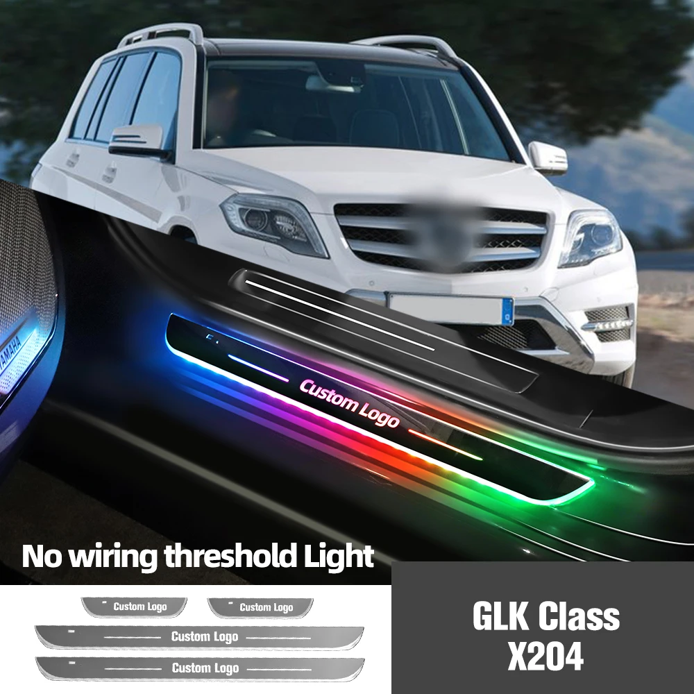 

Для Mercedes Benz GLK Class X204 2008-2017 Автомобильная фотография индивидуальный Логотип Подсветка порога двери приветственный порог фотоаксессуары